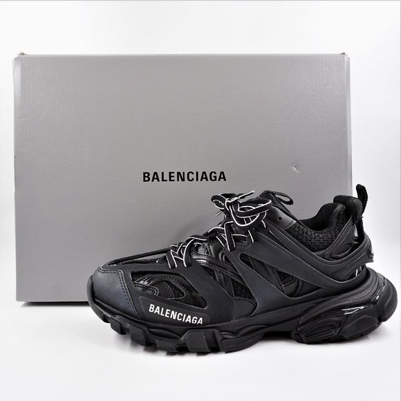 Balenciaga Shoes - New In Box Balenciaga Nylon & Mesh Track Sneakers In Black - Women's EU 38/US 8